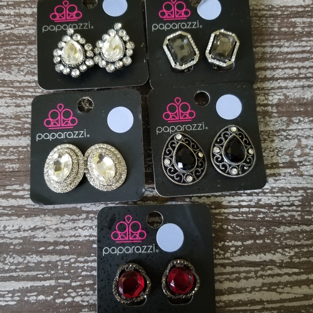 paparazzi clip on earrings set